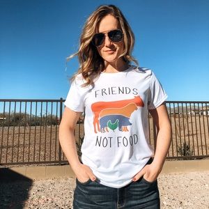 Vegan Tshirt Friends Not Food